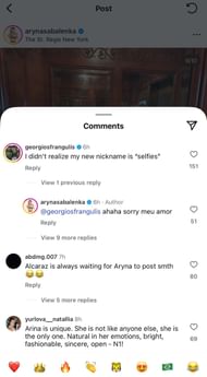 Aryna Sabalenka engages in playful banter with boyfriend Georgios Frangulis as the Belarusian's time in New York comes to an end (Source: Instagram)